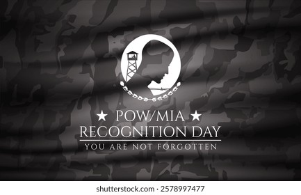 National POW MIA Recognition Day Design Background Illustration