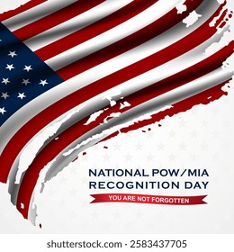 National POW MIA Recognition Day Design Background Illustration