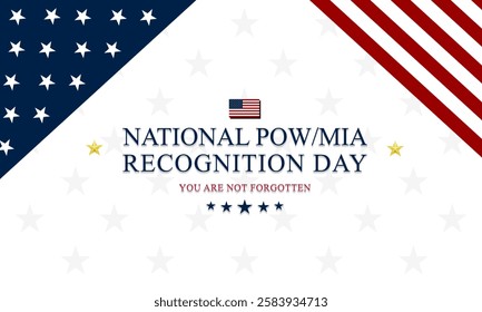 National POW MIA Recognition Day Design Background Illustration