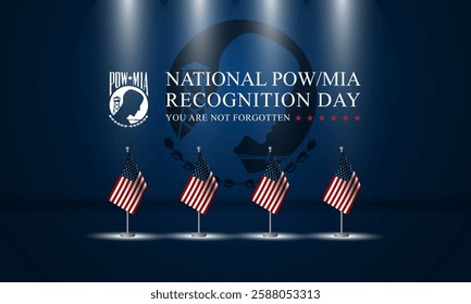 National POW MIA Recognition Day Design Background Illustration