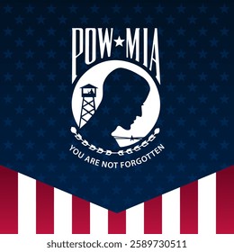 National POW MIA Recognition Day Design Background Illustration