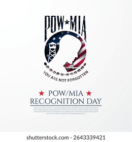 Ilustração de fundo do projeto do dia do reconhecimento do MIA nacional do POW