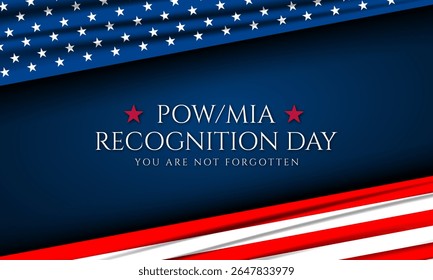 Nationale POW MIA erkenning Dag Design Achtergrond Illustratie