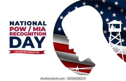Nationale POW MIA erkenning Dag Design Achtergrond Illustratie