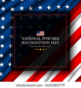 Nationale POW MIA erkenning Dag Design Achtergrond Illustratie