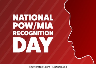 National POW/MIA Recognition Day. Holiday concept. Template for background, banner, card, poster with text inscription. Vector EPS10 illustration