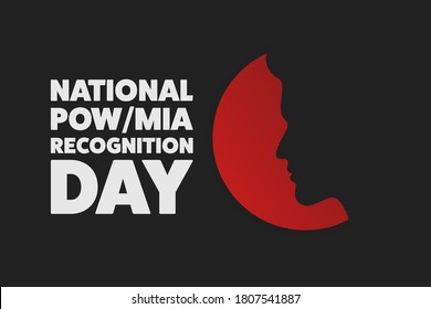 National POW/MIA Recognition Day. Holiday concept. Template for background, banner, card, poster with text inscription. Vector EPS10 