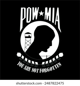 National Powmia Vector Design Illustration