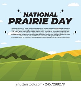 National Prairie Day – June 1, 2024, Attractive design, can be used on all social media platforms, beautiful color combination, get it now for your first purchase.