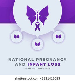 National Pregnancy and Infant Loss Remembrance Day Celebration Vector Design Illustration for Background, Poster, Banner, Advertising, Greeting Card