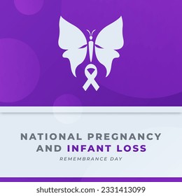 National Pregnancy and Infant Loss Remembrance Day Celebration Vector Design Illustration for Background, Poster, Banner, Advertising, Greeting Card