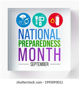 National Preparedness month (NPM) is observed every year in September,  to promote family and community disaster planning now and throughout the year. vector illustration
