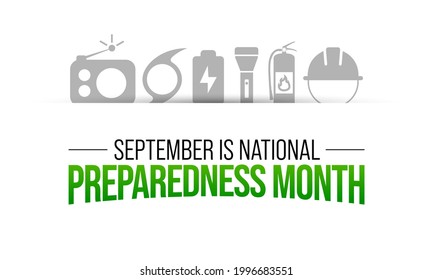 National Preparedness Month (NPM) Is Observed Every Year In September,  To Promote Family And Community Disaster Planning Now And Throughout The Year. Vector Illustration