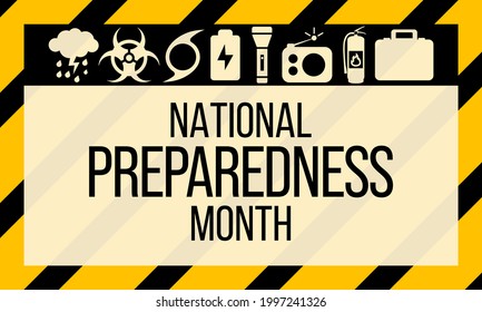 National Preparedness month (NPM) is observed every year in September,  to promote family and community disaster planning now and throughout the year. vector illustration