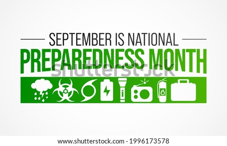 National Preparedness month (NPM) is observed every year in September,  to promote family and community disaster planning now and throughout the year. vector illustration