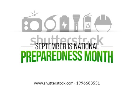 National Preparedness month (NPM) is observed every year in September,  to promote family and community disaster planning now and throughout the year. vector illustration