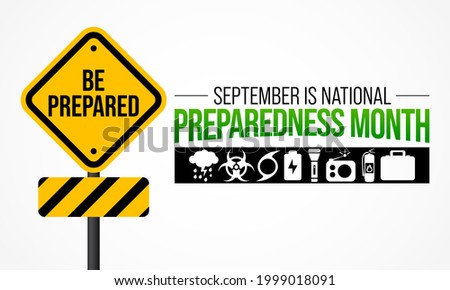 National Preparedness month (NPM) is observed every year in September,  to promote family and community disaster planning now and throughout the year. vector illustration