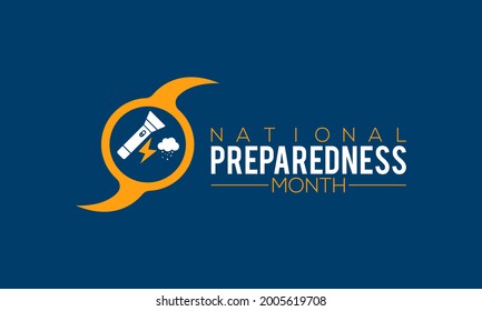 National preparedness month (NPM) vector banner, poster, card, background design. Observed on September each year.
