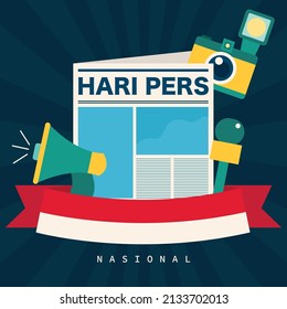 Vektor Illustration des Nationalpressetags (Ilustrasi Vektor Hari Pers Nasional)