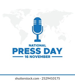 National Press Day vector, illustration. National Press Day concept  posters and banner design. National Press Day HELD ON 16 November. 