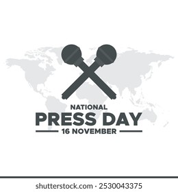 National Press Day vector, illustration. National Press Day concept  posters and banner design. National Press Day HELD ON 16 November. 