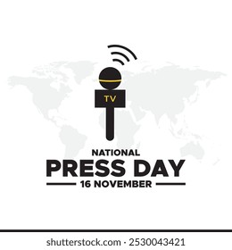 National Press Day vector, illustration. National Press Day concept  posters and banner design. National Press Day HELD ON 16 November. 