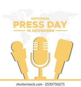 National Press Day vector, illustration. National Press Day concept  posters and banner design. National Press Day HELD ON 16 November. 