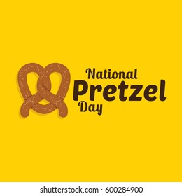 National Pretzel Day Vector Illustration. Suitable for Greeting Card, Poster and Banner