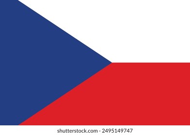 National pride of Czech Republic. Flag of Republic of Czech. Vector illustration.