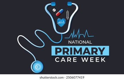 National Primary Care Week. background, banner, card, poster, template. Vector illustration.