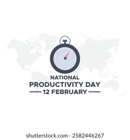National Productivity Day background template. Perfect for banners, cards, posters, and social media . Vector design, Vector illustration of National Productivity Day social media feed template