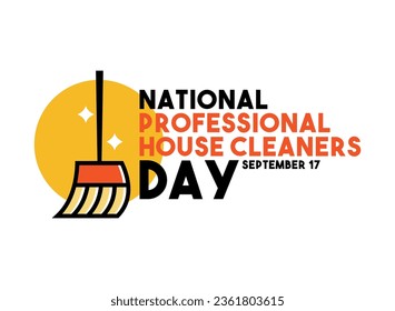 National Professional House Cleaners. September 17. Eps 10.