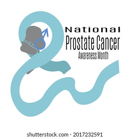 National Prostate Cancer Awareness Month, design for medical poster or banner vector illustration