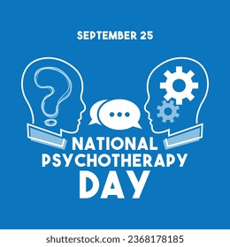 National Psychotherapy Day. September 25. Eps 10.