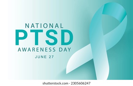 National ptsd awareness day. background, banner, card, poster, template. Vector illustration.