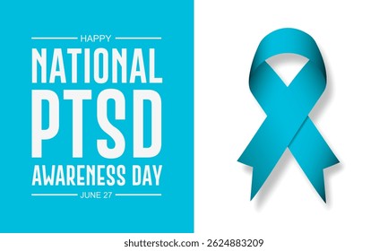 National PTSD Awareness Day Background Vector Illustration 