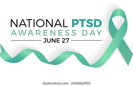 National PTSD Awareness Day health awareness vector illustration. Disease prevention vector template for banner, card, background.