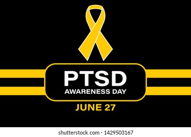 National PTSD Awareness Day in June 27. Post Traumatic Stress Disorder.Background, poster, card, banner design. Vector EPS 10