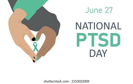 National ptsd awareness day. june 27. holiday concept.