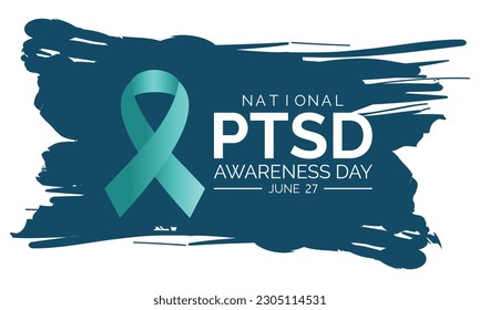 National PTSD Awareness Day in June 27. Background, poster, card, banner design. Vector EPS 10.