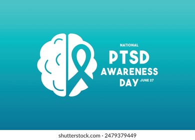 National PTSD Awareness Day. June 27. Gradient background. Eps 10.