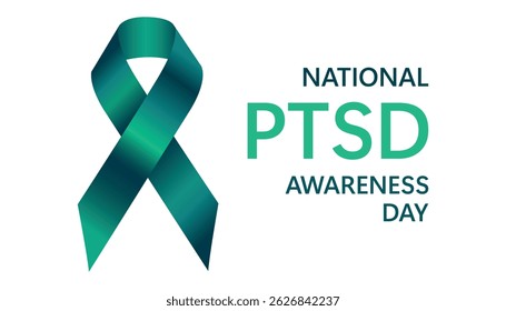 National PTSD Awareness Day in June 27. Medical and PTSD concept. PTSD awareness day July 27. PTSD, post-traumatic stress disorder symbol. Background, poster, card, banner design. Vector EPS 10.
