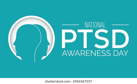 National PTSD Awareness day observed every year in June Template for background, banner, card, poster with text inscription.