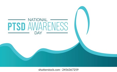 National PTSD Awareness day observed every year in June Template for background, banner, card, poster with text inscription.