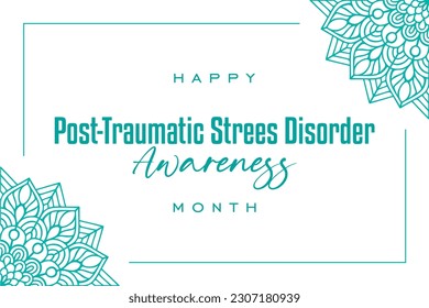 National PTSD Awareness Month, Holiday concept, background template