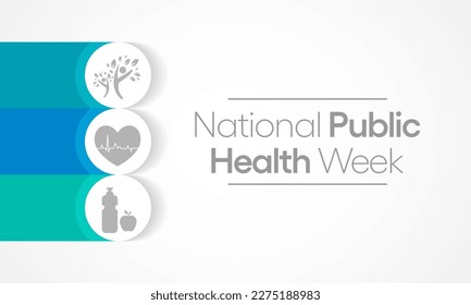 National Public health week observed each year During first full week of April across United states. Vector illustration