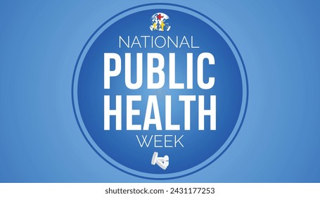 National Public Health Week observed every year in April .Template for background, banner, card, poster with text inscription.