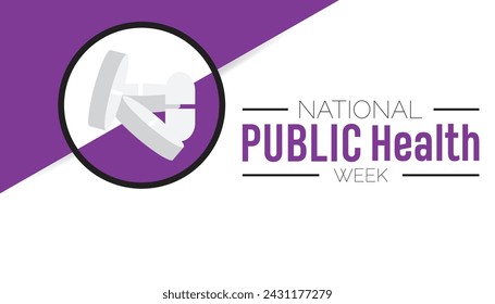 National Public Health Week observed every year in April .Template for background, banner, card, poster with text inscription.