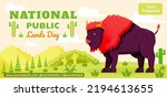 National Public Land Day, bison and nature. Suitable for events