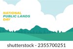 national public lands day vector background illustration